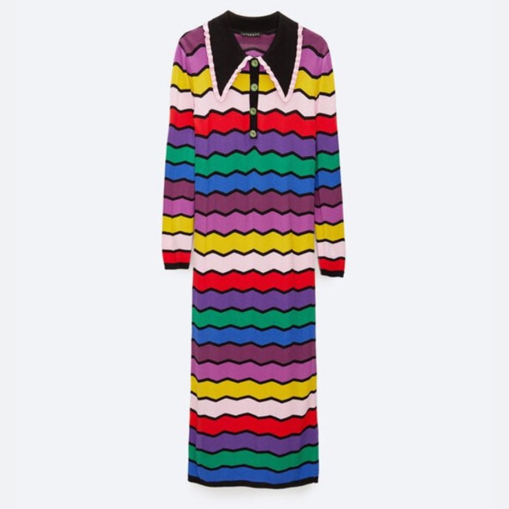 Uterque Multicolor Striped Dress